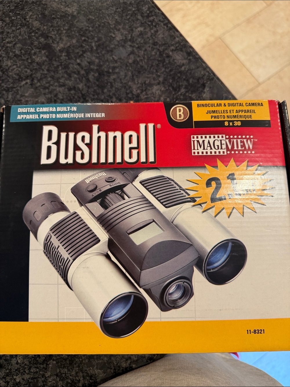 Bushnell ImageView 8x30 Binoculars with Built-In Camera - Silver/Black